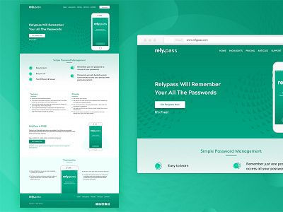 Relypass Homepage apps homepage design ui uidesign uiux ux ux design web webdesign