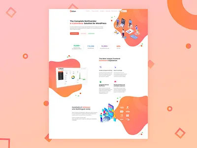 Dokan Website Design branding design flat identity ui ux vector web website