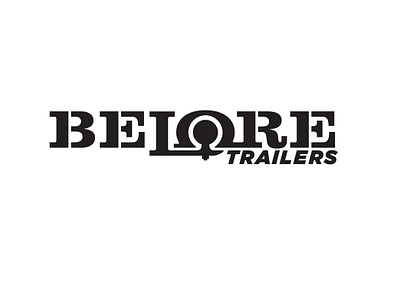 Belore Trailers - wordmark/identity design logodesign slabserif stencilfont trailers trucking wordmarkdesign