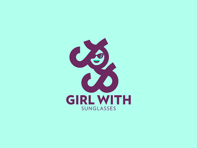Girl With Sunglasses best designer best shots branding charachter clean design cool colors cool design cool logo creativity design girl glasses good design illustration logo logo design sunglasses