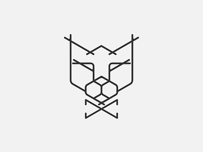 Lynx cat design illustration line art logo lynx vector wild cat