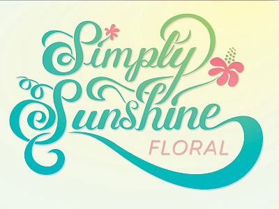 Flower Shop Logo design digital illustration flowers hand lettering illustrator lettering logo typography