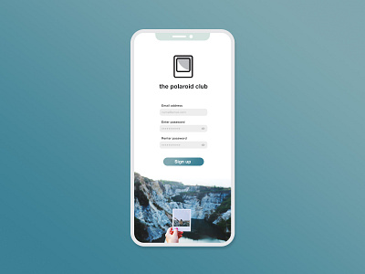 Daily UI Challenge #001 | Sign up dailyui dailyui 001 dailyuichallenge polaroid sign up screen ui ui challenge