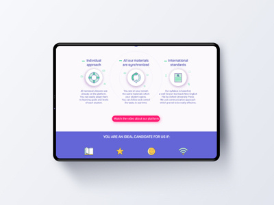 Landing Page app design illustration ios ipad layout mobile ux