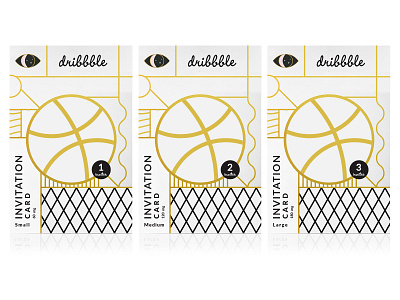 Three Dribbble Invites art branding business cards clean design direction graphic identity illustration logo materails paper typography ui vector