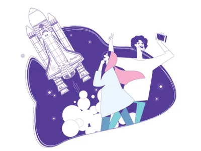 New Version 2dillustration illustration new version rocket