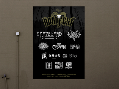 Nordfest Poster death metal design festival logos metal nordfest rock band rock logotype