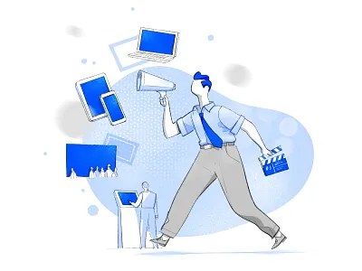 Multichannel Director devices director multichannel smartphone symbols sync tablet vision