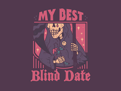 Blind Date death design illustration love stars tattoo art waikiki