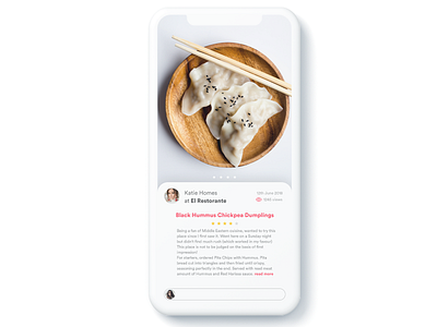 Food Ratings App Ui 2d dailyui design interaction design light minimalistic mobile ui ui design
