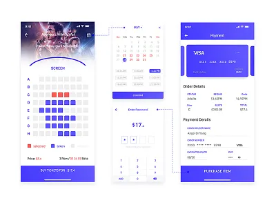 电影应用程序界面设计 ui ux 应用 设计