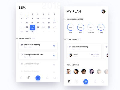 To-do-list card card art contact list plan task to do list 创作的 扁平 特征 蓝色 设计