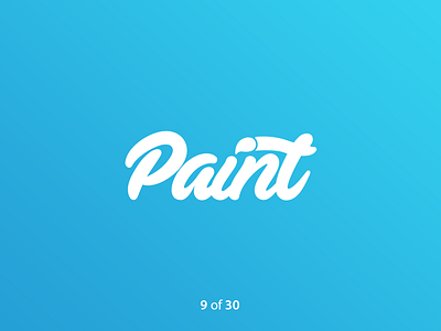 #ThirtyLogos Challenge Day 9 - Paint 30 logos app blue branding daily design grandient logo paint paintbrush thirty day logo challenge thirtylogos typography vector