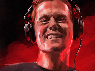 Armin van Buuren art cg illustration portait portrait painting