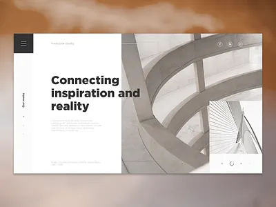 Architecture studio homepage architechture design homepage homepage design typography ui