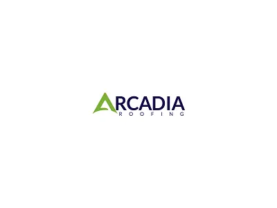 Arcadia Roofing branding design logo logo design typography