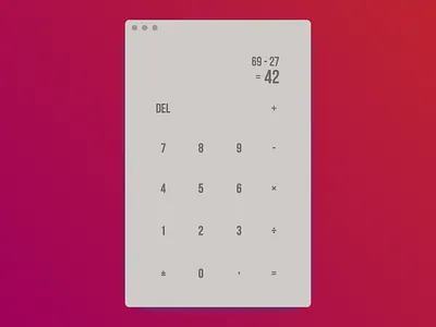 Text Only Flat Calculator #DailyUI #004 004 app concept calculator dailyui dailyui004 flat textonly