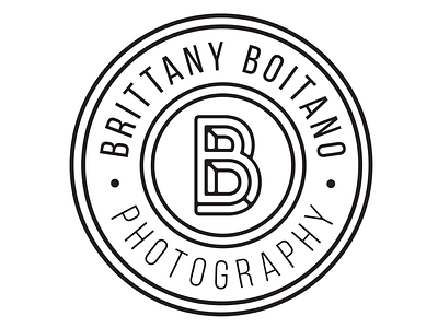 Brittany Boitano Photography Logo b bb branding crest logo logo design photographer photography seal