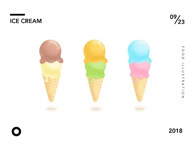 Ice Cream color dessert food ice cream illustration illustrator yummy