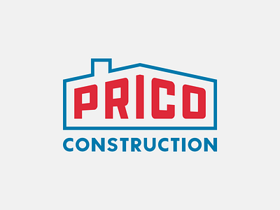 3Prico Construction Logo badge branding design flat graphic design graphic art icon illustrator logo minimal type typography vector