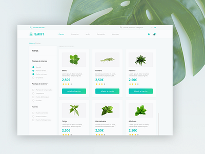 Plant shop design ecommerce ui ui ux ui ux design uidesign uidesigner ux ux design