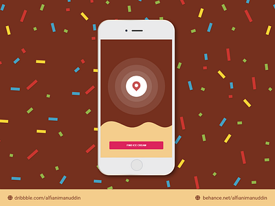 Find Your Ice Cream adobe xd app design ui