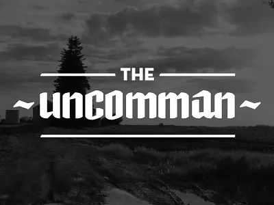 Uncomman Wordmark blackletter branding edmonton lettering logo typography