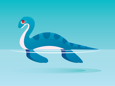 Lil' Plesio character design creature design cute dinosaur illustration plesiosaur plesiosaurus vector vector art