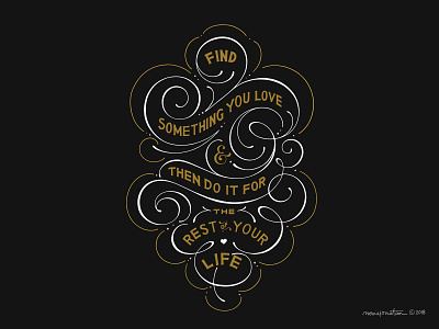 Find Something You Love flourish handlettering lettering lettering daily life love quote words