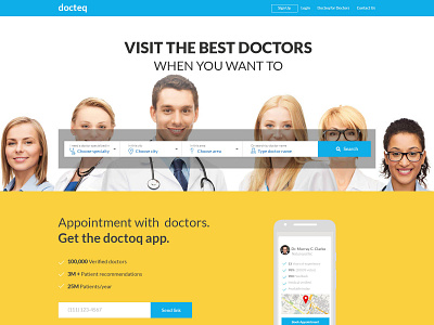 Homepage Ver 01 design doctors material design patient