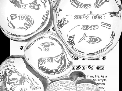 glass numbers 3d c4d typography