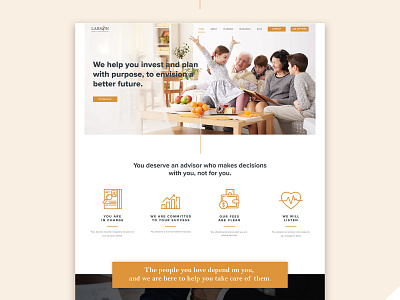 Larson wealth website uiuxdesign website
