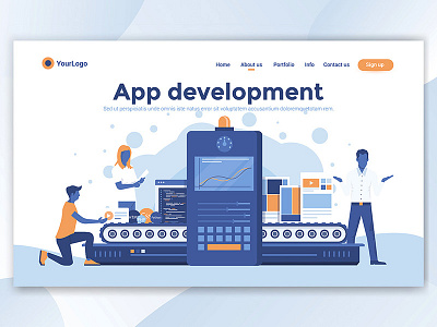 2 app creative development education illustration man page people template ui ux woman