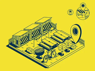 MASTER CARD_City communication_illustration_iconography bbq branding campaign car design icon illustration isometric logo picnic pin type vector