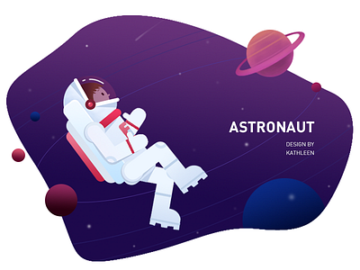 Astronaut design illustration