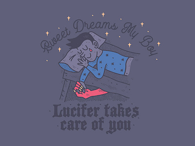 Sweet Dreams design hands illustration lucifer stars tattoo art vector waikiki