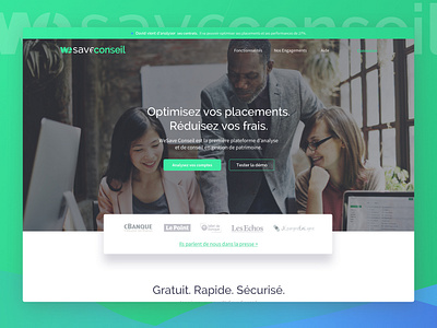 WeSave Conseil. Patrimony and Banking advice advice banking communication design design homepage patrimony ui ui design ux design webdesign