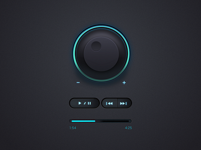 Ui Music illustration ui vector