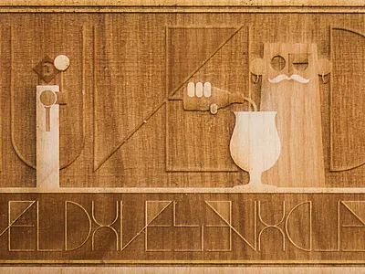 Duvel Collection artwork campaign character character design craft creative design drawing duvel engrave handmade illustration illustrator laser laser engraved lasercut sketch storytelling vector wooden