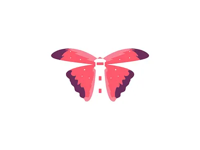 butterfly lighthouse logo butterfly icon illustration lighthouse logo ocean oceanic sea symbol