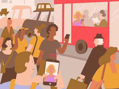 Match bus love phone phone app street