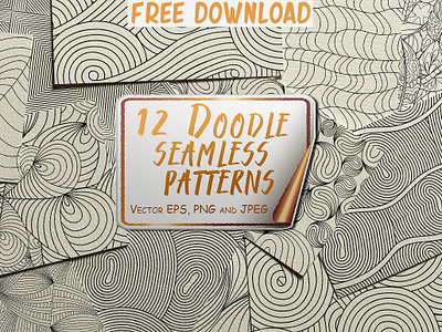 Doodle Seamless Patterns background design doodle doodle pattern doodle patterns doodle seamless patterns free free download free downloads geometric line art pattern patterns print seamless patterns set texture vector vector pattern vector patterns