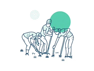 Tribe Series - Support Community care illustration line