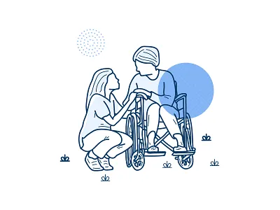 Tribe Series - Care Giver care illustration line