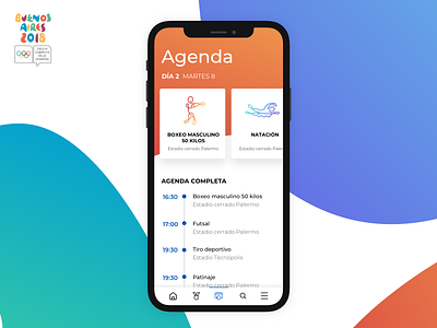 App Juegos Olímpicos de la Juventud de Buenos Aires 2018. 2018 agenda app athletes buenosaires calendar games olympic sports ux young youth