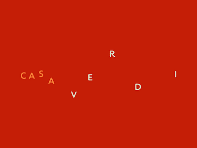 Casa Verdi branding design logo minimal typography