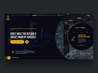 Design for Bitcoin News Trader bitcoin blockchain branding crypto cryptocurrency design ico icon logo ui uiux