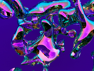 Lose Yourself art asbstract c4d cinema4d holographic octane octanerender