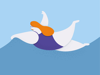 Swimming character design eileen boeijkens flat design illustration illustration art illustration design illustration digital illustrator