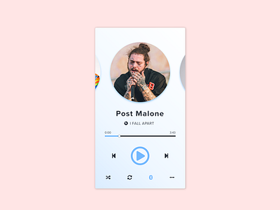 Daily UI - Music Player app dailyui design music player post malone ui ux web